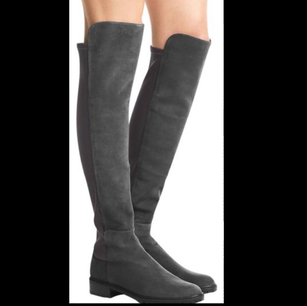 NWOB Stuart Weitzman  5050 OTK Boots as late Gray